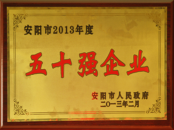 2013年度五十強(qiáng)企業(yè)